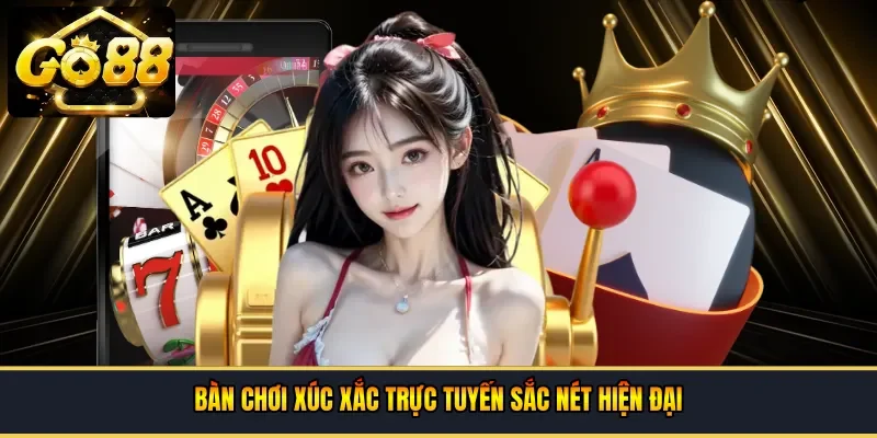 Bàn chơi xúc xắc trực tuyến sắc nét hiện đại