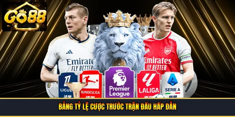 Bảng tỷ lệ cược trước trận đấu hấp dẫn